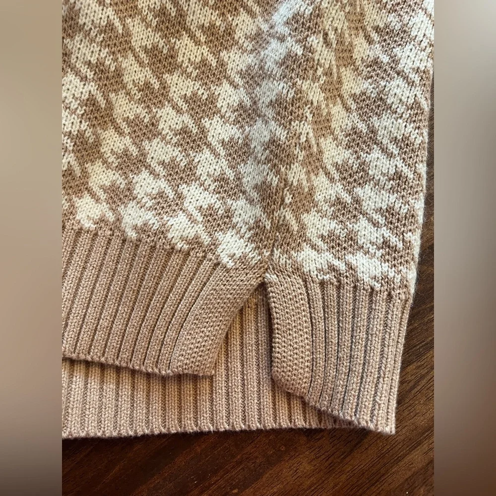 SDENCIN Houndstooth V Neck Knit Sweater Vest - Picture 5 of 6